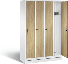 C+P Garderobenschrank Evolo mit Front in Eiche Sereno und Korpus in Verkehrsweiß, H x B x T: 180 x 119 x 50 cm - Bild 1