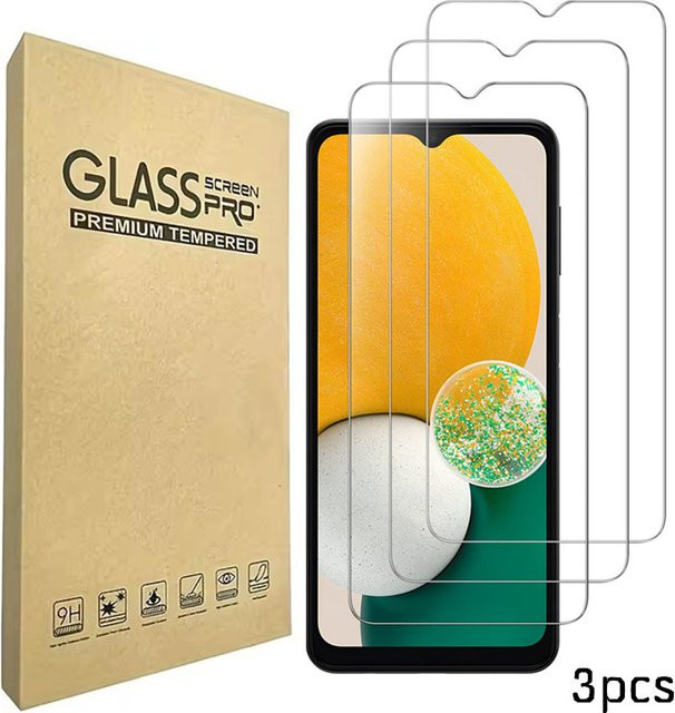 Samsung Displayschutzfolie aus gehärtetem Glas für Galaxy A53 5G, A52, A52 5G und A52s 5G, 9H kratzfest, HD klar, transparent, 3er-Pack - Bild 1