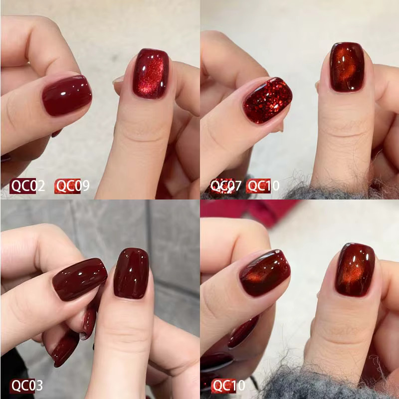 Gel-Nagellack, Burgunderrot, Glänzend - Bild 3