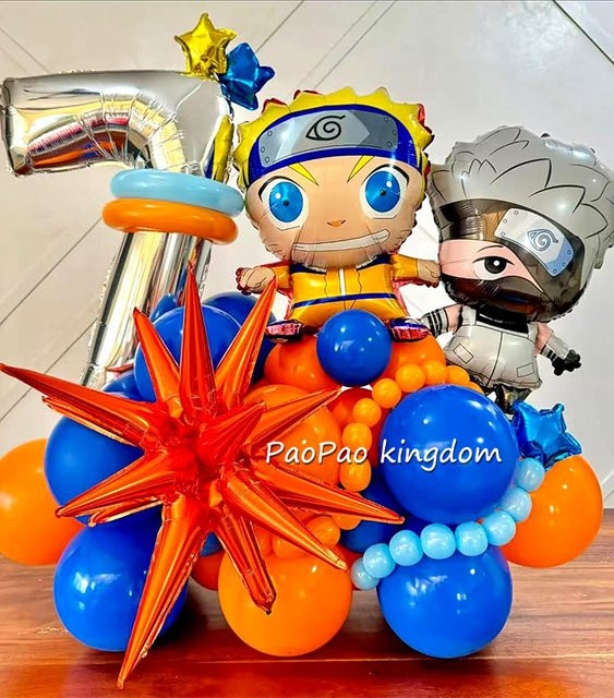 Naruto Luftballons Zahlen Set, Luftballons Girlande Kit - Bild 1