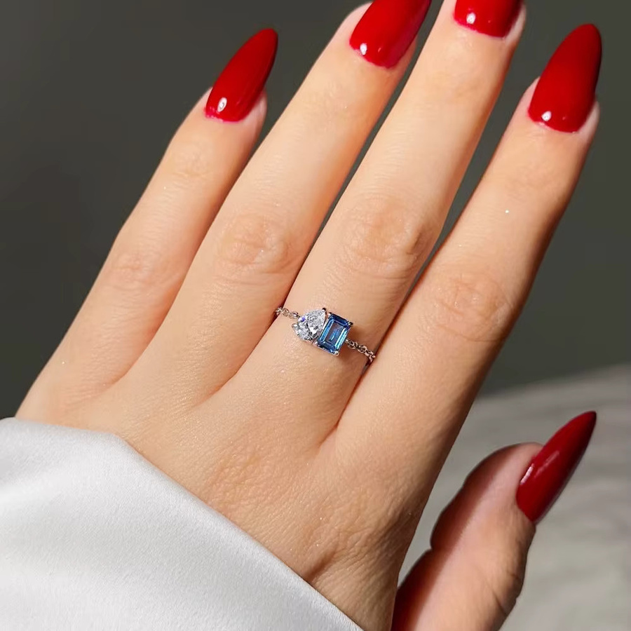 YUYAN Ring, Bicolor, Kristall, Zirkonia, Damen - Bild 3