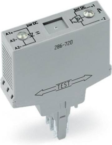 WAGO Optokopplerrelais 286-721 in Grau mit einer maximalen Schaltspannung von 24 V/DC - Bild 1