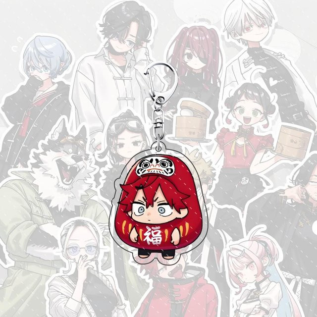 CHIC STUDIO Schlüsselanhänger Acryl, Anime Gokurakugai, 6 cm, White, Unisex - Bild 1