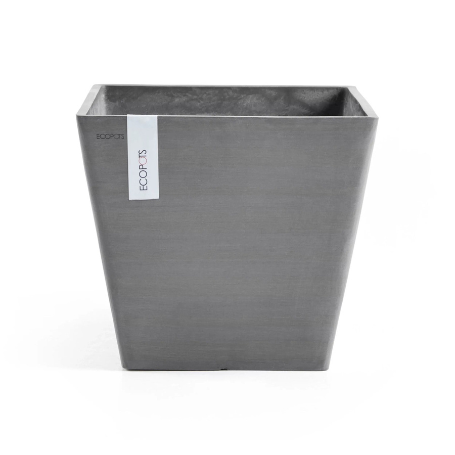 Ecopots Pflanztopf Rotterdam Grau quadratisch H x B x T: 35 x 40 x 40 cm - Bild 2