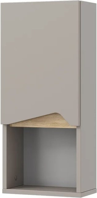 Vicco Badschrank Marelle Hängeschrank in Greige Eiche mit Tür und offenem Fach, B/T/H: 30 x 30 x 67 cm - Bild 2