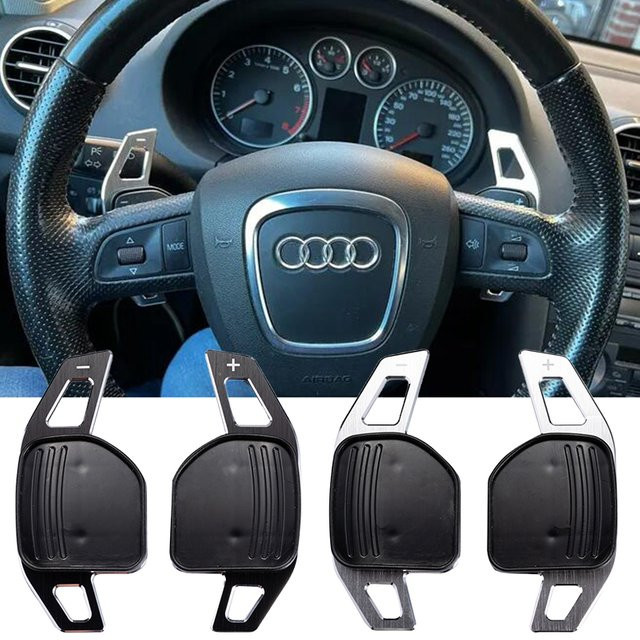 2er-Set Lenkrad Schaltwippen Verlängerung für Audi A3 A4 A5 A6 A8 Q5 R8 S3 S6 DSG - Bild 1
