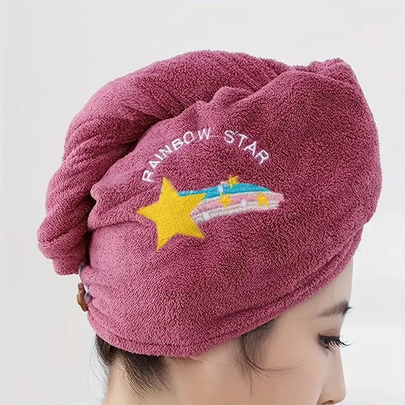 LESDAFFY Home Life Mikrofaser Haarhandtuch Turban für Damen in Hellblau - Bild 3
