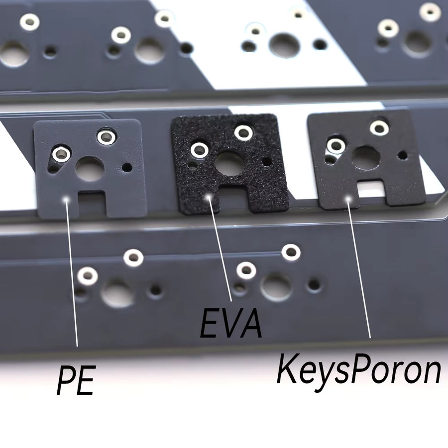 Mechanische Tastatur Zubehör Set mit PCB Switch Pad, Schalldämpfer Baumwolle, Schraubenpolster und Stahlplattenpolster sowie E-Keyporon für Hotswap Custom Gamer Tastaturen - Bild 2