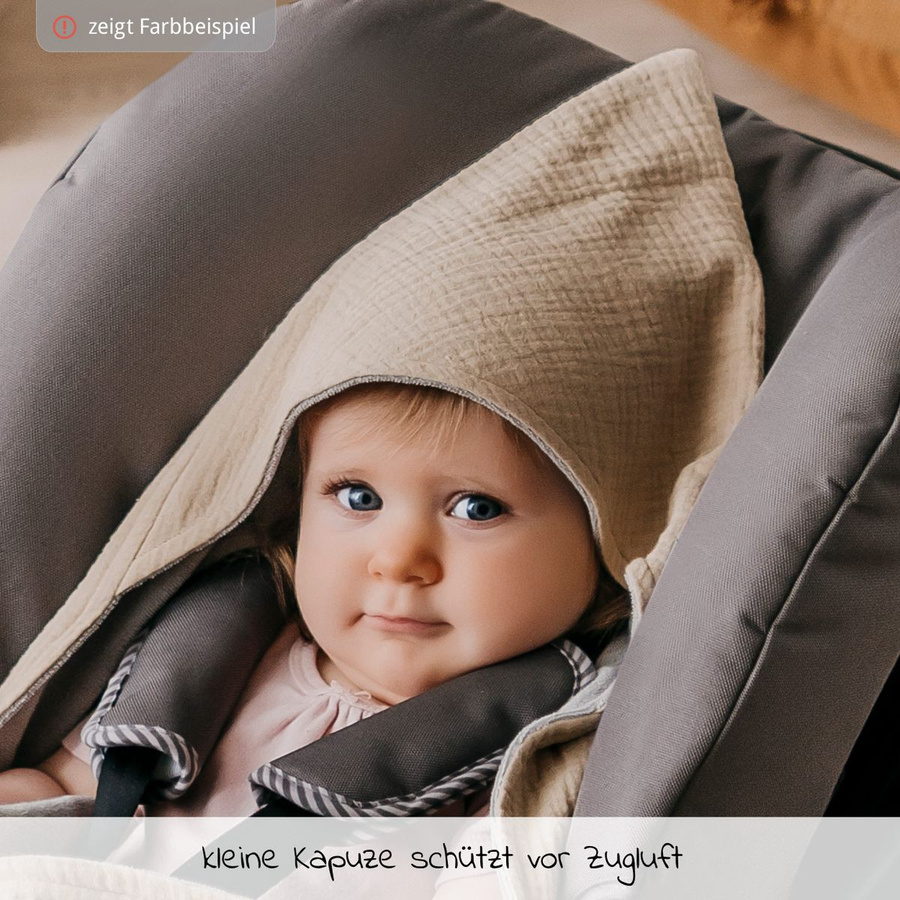 Kaiser Einschlagdecke Sunny Wrap Summer für Babyschalen in Slit Green, 85 x 85 cm - Bild 3