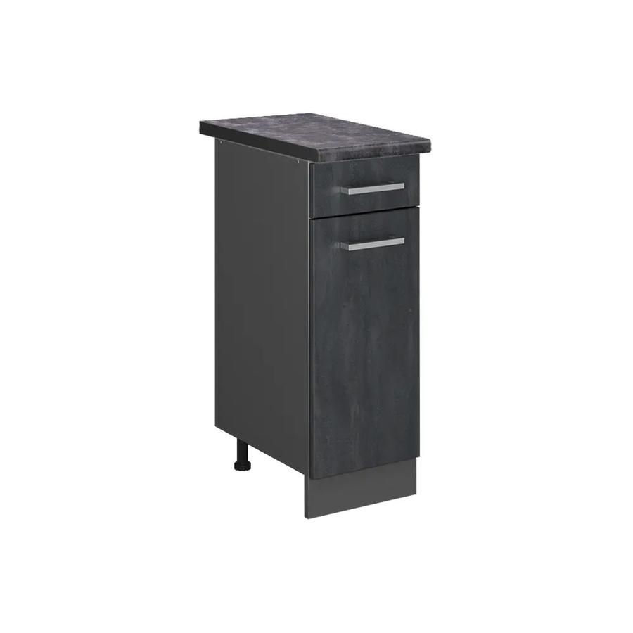 Vicco Küchenunterschrank R-Line Schubladenschrank in Schwarz Beton und Anthrazit mit Arbeitsplatte, Breite: 30 cm, Tiefe: 30 cm, Höhe: 30 cm - Bild 3