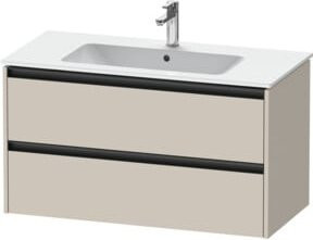 Duravit Waschtischunterschrank Ketho.2 in Tau, wandhängend mit 2 Schubladen, B/H/T: 101 x 48 x 55 cm - Bild 1