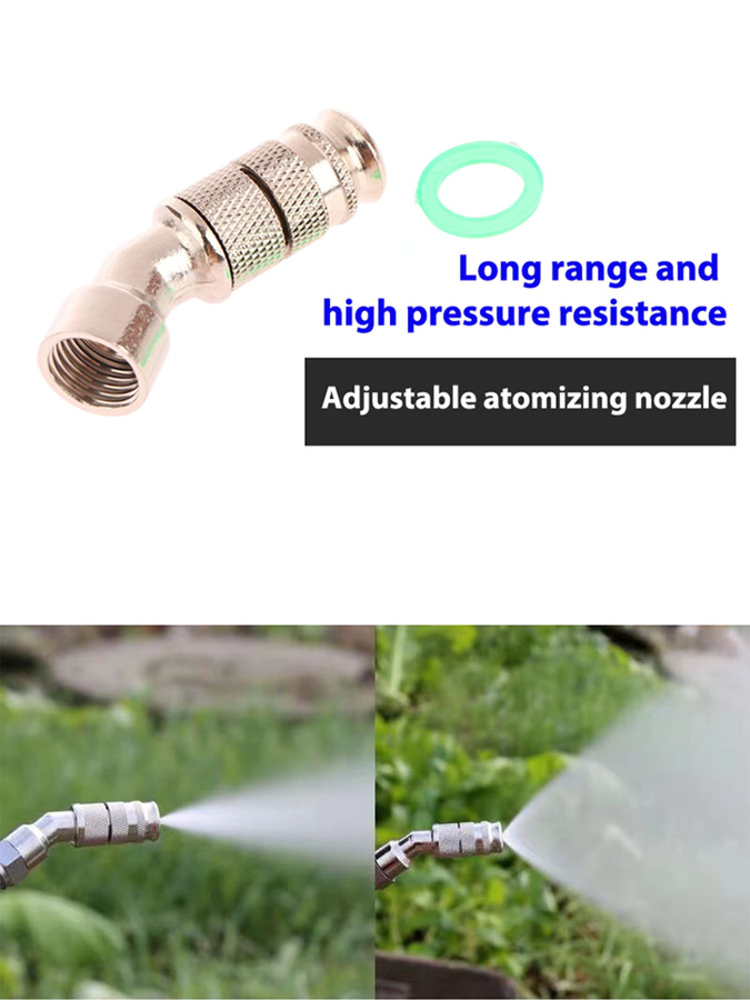 HUXUAN Retro Messing Zerstäubungsdüse mit einstellbarem Sprühabstand für Garten, Medizin und Landwirtschaft in Gold oder Silber - Bild 5