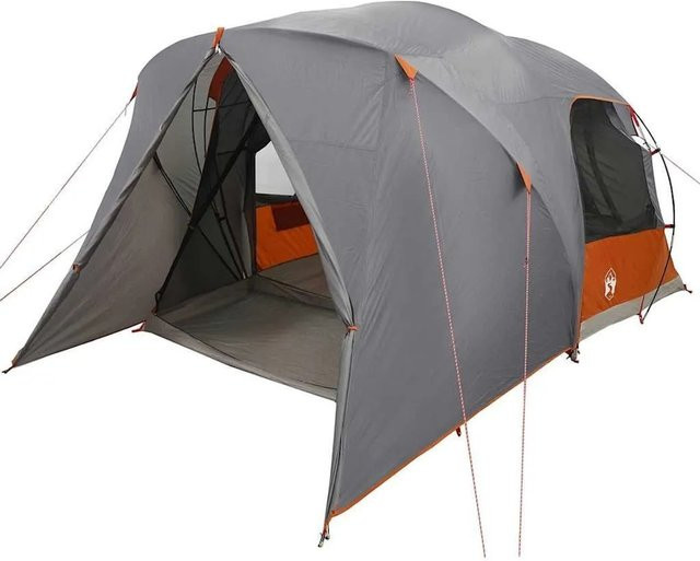 vidaXL Dome Zelt für 6 Personen in Grau und Orange, B/T/H: 500 x 314 x 206 cm - Bild 1