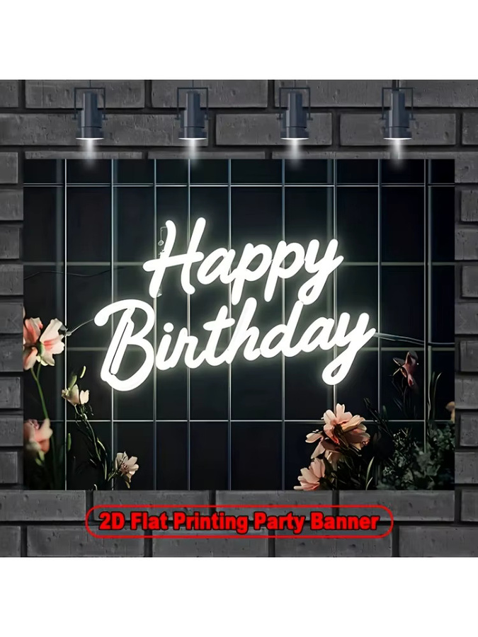 Neonschild Happy Birthday in Multicolour und Weiss für deine Dekoration bei Hochzeiten, Geburtstagen oder zum Valentinstag - Bild 3