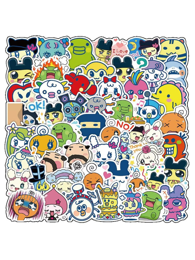 Bandai Tamagotchi Aufkleber, Mametchi Kuchipatchi, Vinylaufkleber - Bild 4