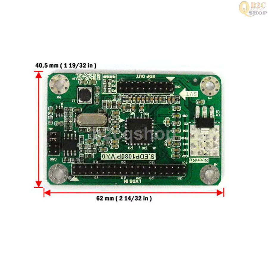 LVDS zu EDP Signal Umrichter Platine 30 Pin Adapter für LCD Treiber Controller Konvertierung in Grün - Bild 2