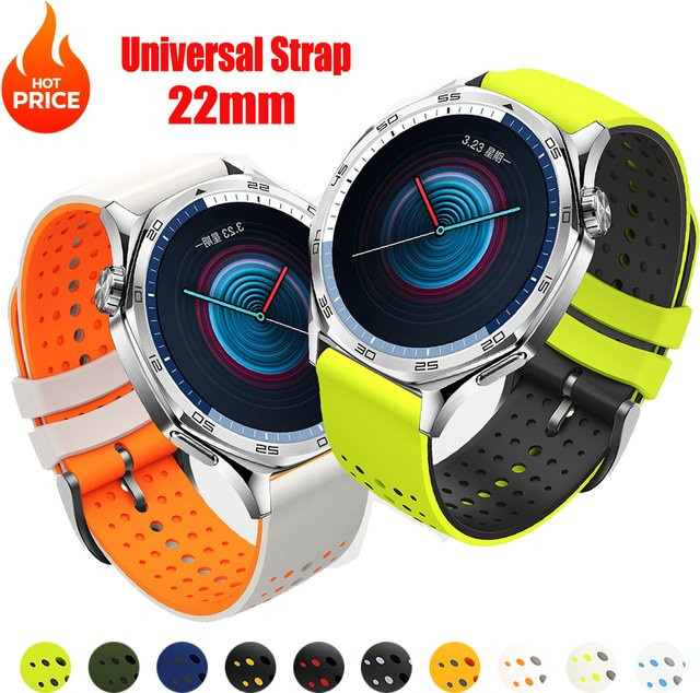 CAOWTAN Uhrenarmband Silikon, 22mm, Unisex, Bunt - Bild 1