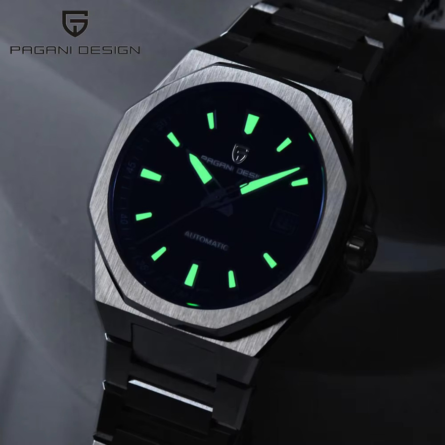 PAGANI DESIGN Armbanduhr Automatik, Edelstahl, Blau, 40 mm, Herren - Bild 5