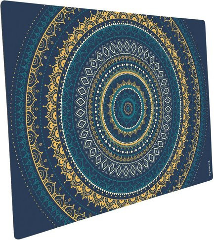 mySPOTTI Mini-Spritzschutz Mandala blue aus Aluverbund mit orientalischem Design, B/T/H: 41,0 x 59,0 cm - Bild 1