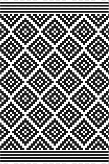 Jet-Line Outdoorteppich Austin Schwarz mit geometrischen Mustern B: 150 cm, T: 240 cm - Bild 1