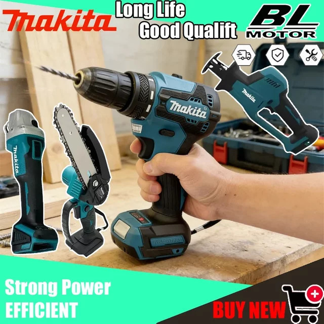 Makita Akku-Elektrowerkzeuge für Profis in verschiedenen Modellen wie Akku-Kettensägen und bürstenlosen Schlagbohrmaschinen, Mehrfarbig - Bild 1