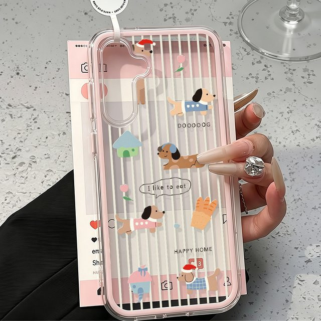 2-in-1 Schutzhülle mit Dackel-Design für Samsung Galaxy S26 S25 S24 S23 S22 Ultra Plus und A-Serie in Schwarz und Multicolour - Bild 1