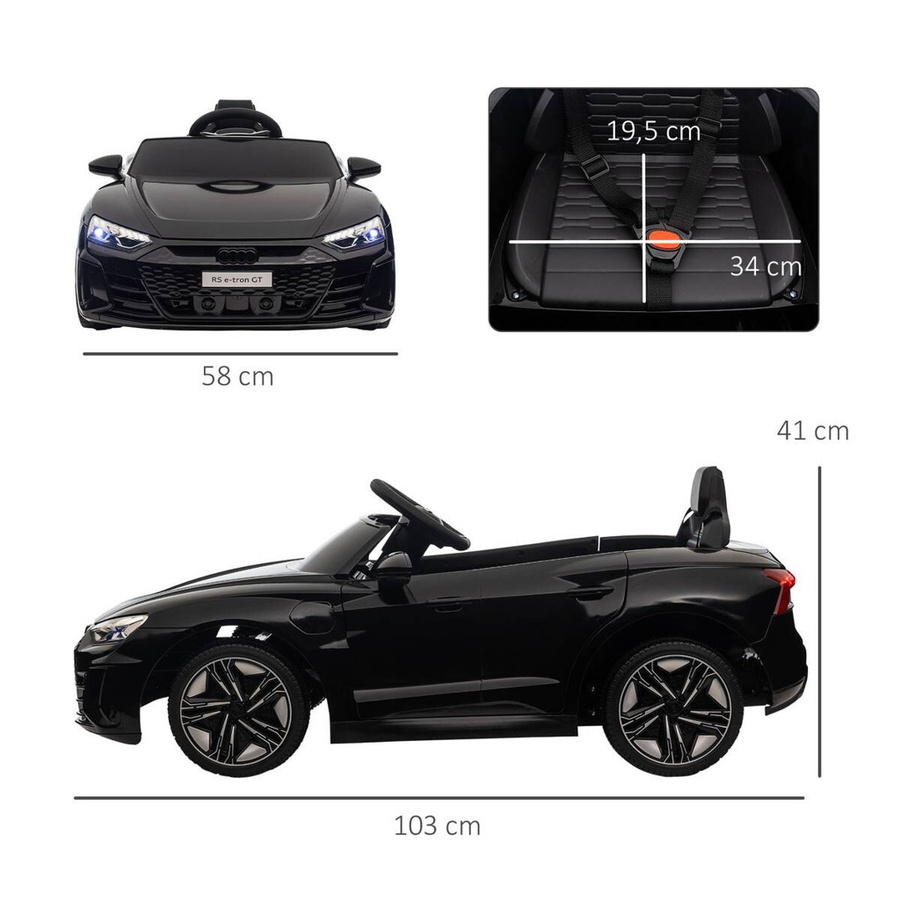 HOMCOM Kinder-Elektroauto, schwarz - Bild 3