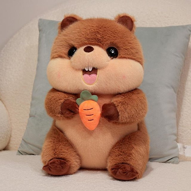 Kidsly Murmeltier Stofftier Meerschweinchen, Plüsch / Textil, braun - Bild 1