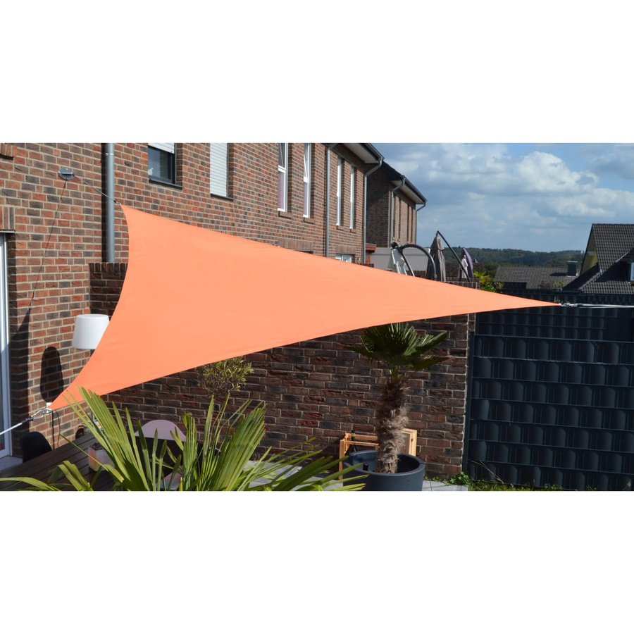 Floracord Dreiecksonnensegel aus Polyester in Terrakotta, B/T/H: 460 x 460 x 460 cm - Bild 2