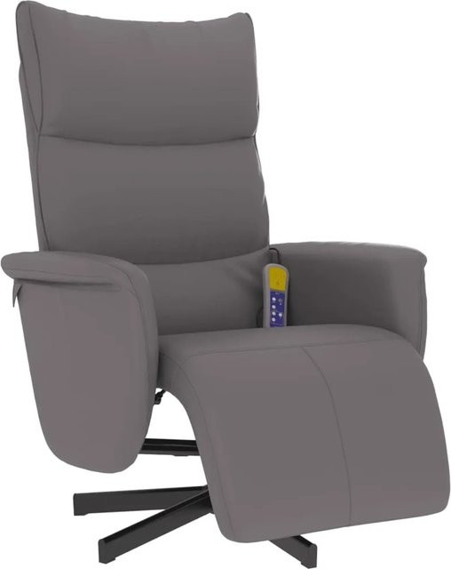 vidaXL Massagesessel Modell 4 mit Fußteil in Grau aus Kunstleder - Bild 1
