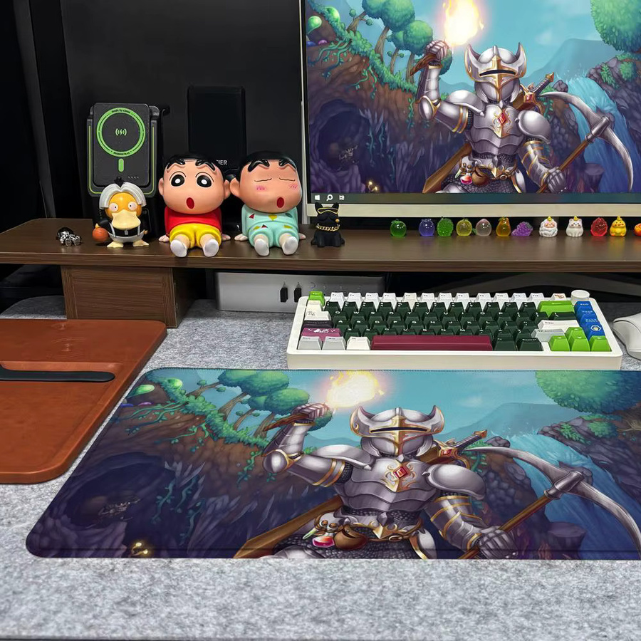 T-Terraria Mauspad XXL Computer Schreibtischunterlage mit HD Art Design in Schwarz und Multicolour, B/T: 90 x 40 cm - Bild 2
