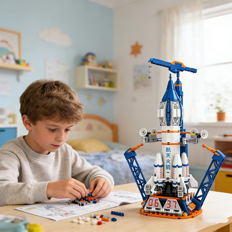Linyi toy Weltraumstartfahrzeug Startrampenanlage Bausteine Set - Bild 3