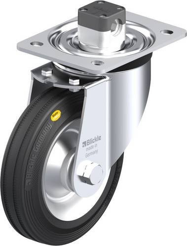 Blickle Lenkrolle L-RD 162R-CS11 mit Feststeller in Schwarz-Grau, Rad-Durchmesser: 160 mm, Tragfähigkeit: 225 kg - Bild 1