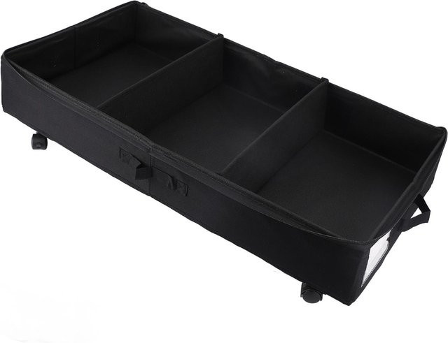 Aimo Rollender Aufbewahrungsbehälter unter dem Bett mit Rädern und Staubschutz, Schwarz - Bild 1