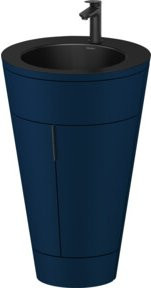 Duravit Waschtischunterschrank Starck 1 c-bonded Set in Schwarz matt mit integrierter Beleuchtung, B/T/H: 56 x 86,4 x 60,5 cm - Bild 1