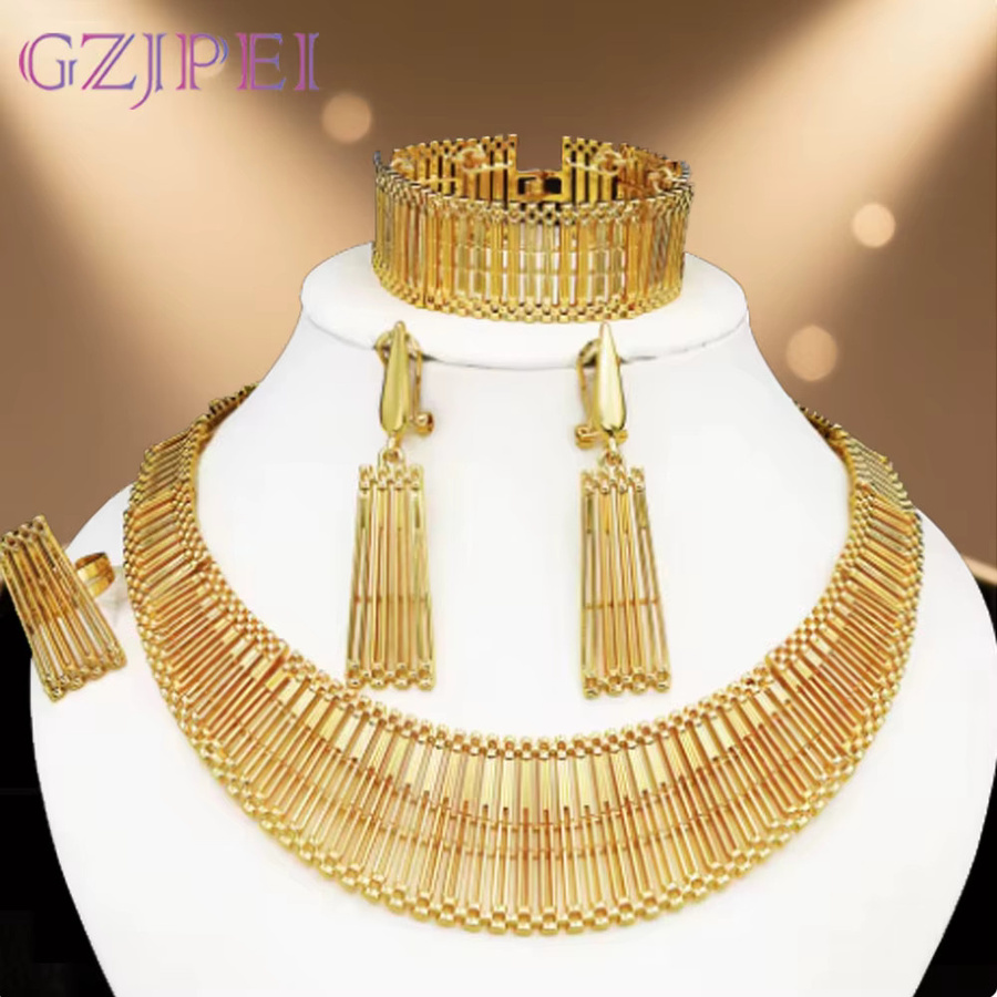 GZJPEI Schmuckset, 18K vergoldet, Gold, Damen - Bild 2