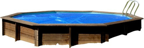 Isothermische Solar-Poolabdeckung GRE für Holzpools, Blau, B: 418 cm, L: 618 cm - Bild 1