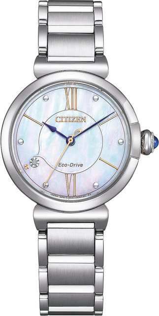 Citizen Armbanduhr, Solar, Edelstahl, 30 mm, Damen, Weiß, 5 ATM - Bild 1