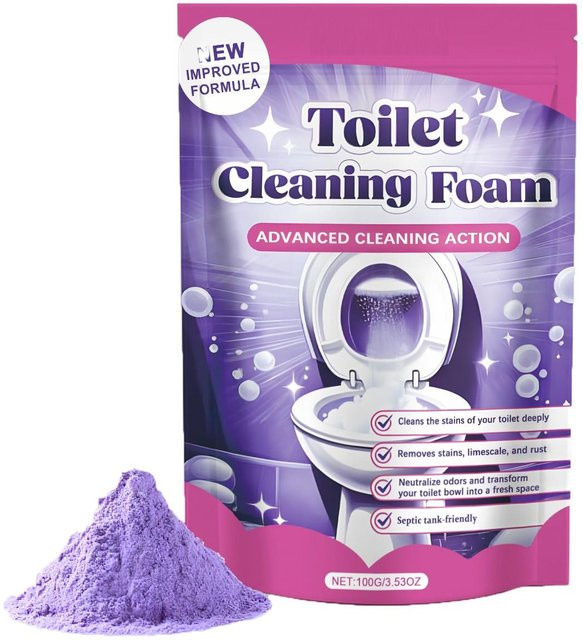 sdwen Toilettenreiniger Pulver gegen Kalk und Verfärbungen in Pink - Bild 1