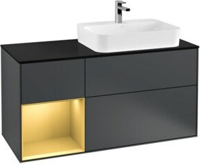 V&B Waschtischunterschrank Finion mit Wandbeleuchtung, Breite: 120 cm, Tiefe: 50,1 cm, Höhe: 50,1 cm, lackiert - Bild 1
