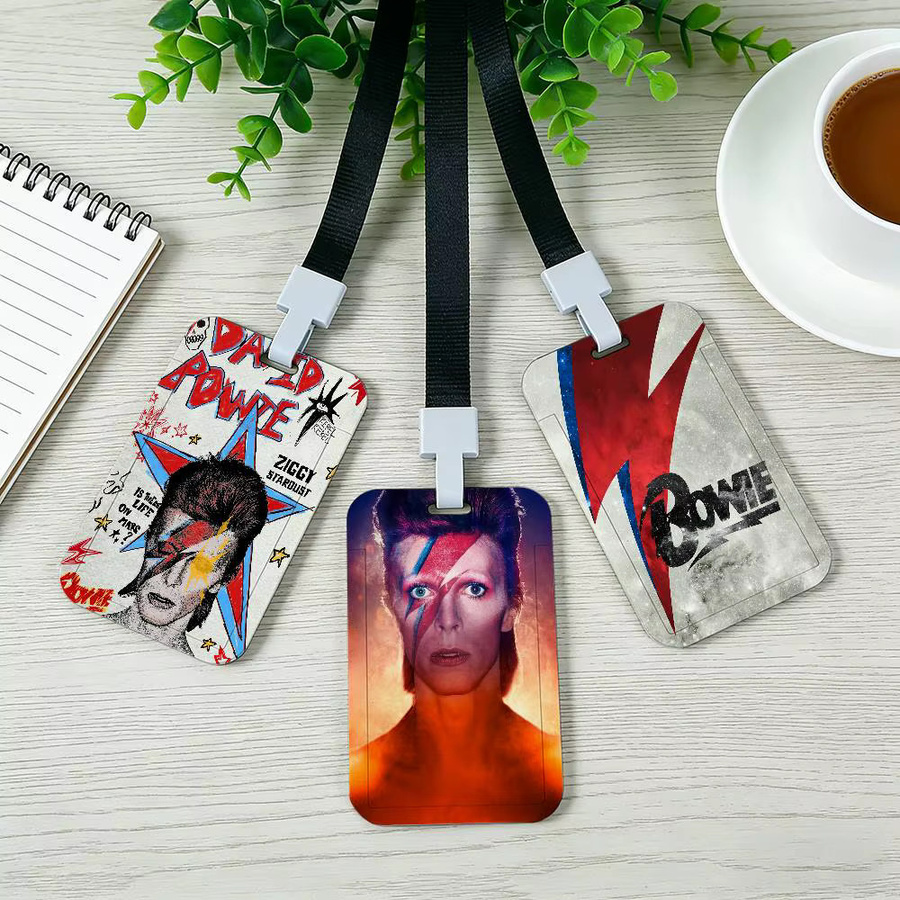 Singer D-David Bowie Kartenhalter und Mitarbeiterkartenhülle mit Schlüsselband in Multicolour - Bild 2