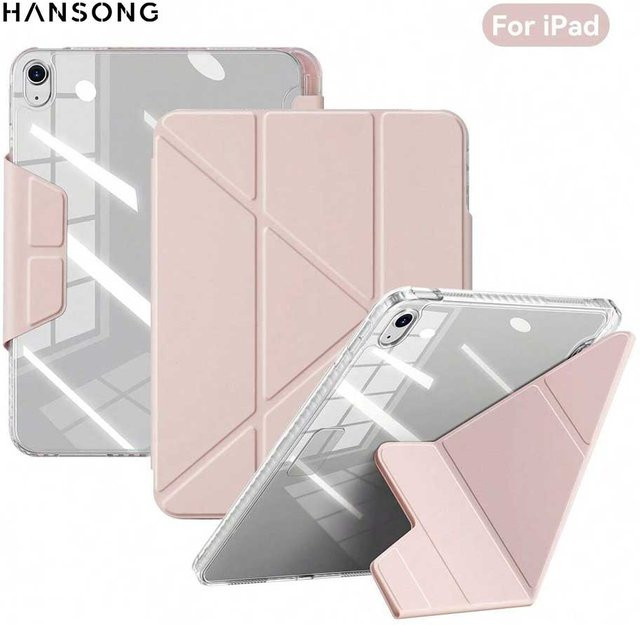 Hansong iPad Hülle in Grau oder Pink für verschiedene iPad Modelle wie iPad Pro, Air, Mini und iPad 10. Generation - Bild 1