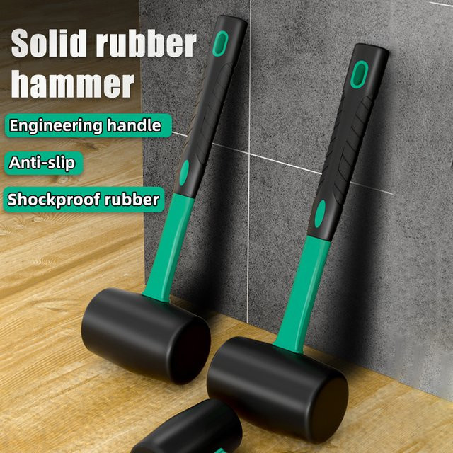 Hi-Spec Doppelter Gummihammer mit weichem Kopf in Schwarz - Bild 1