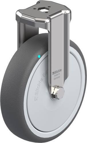 Blickle Bockrolle BKRXA-PATH 126KFD aus Edelstahl in Silber und Grau mit 125 mm Rad-Durchmesser und 120 kg Tragfähigkeit - Bild 1