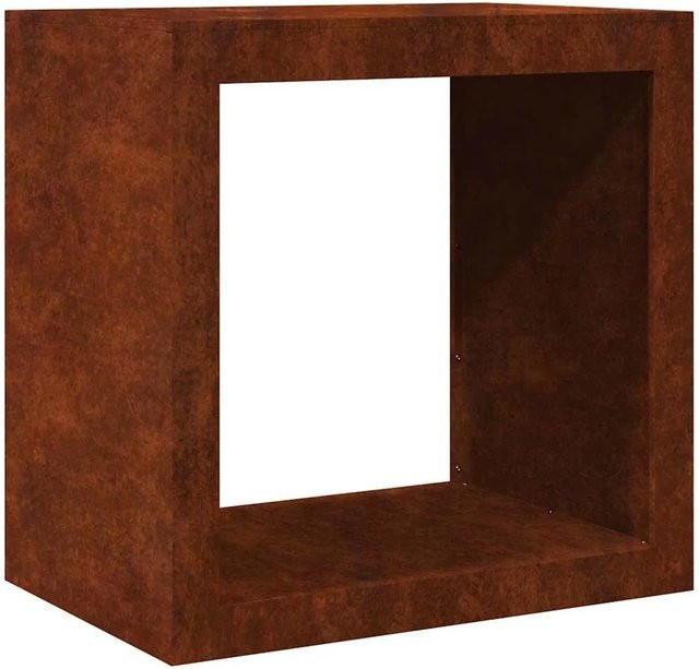 vidaXL Brennholzregal aus wetterfestem Stahl in Braun, B/T/H: 60 x 40 x 60 cm - Bild 1