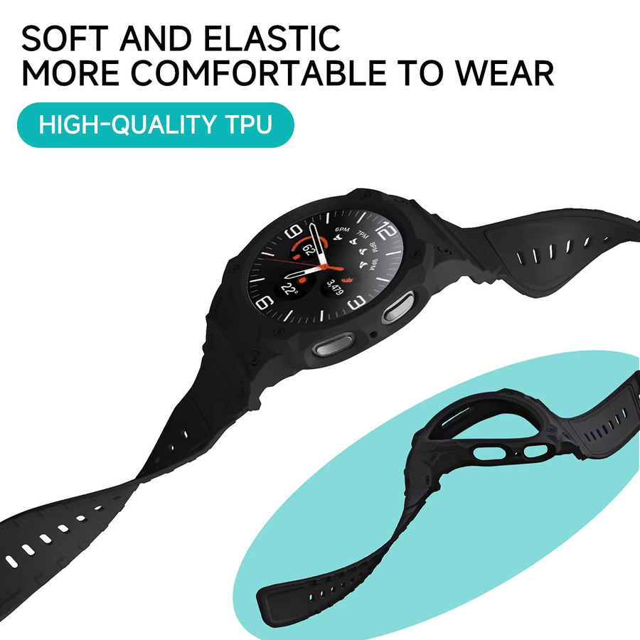 CAOWTAN Uhrenzubehör, TPU-Hülle und Armband für Samsung Galaxy Watch 8, transparent, Unisex - Bild 3