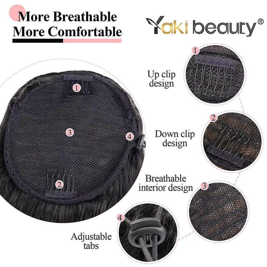 YAKIBEAUTY Haarteil Pferdeschwanz-Verlängerung, synthetisch, Damen - Bild 3