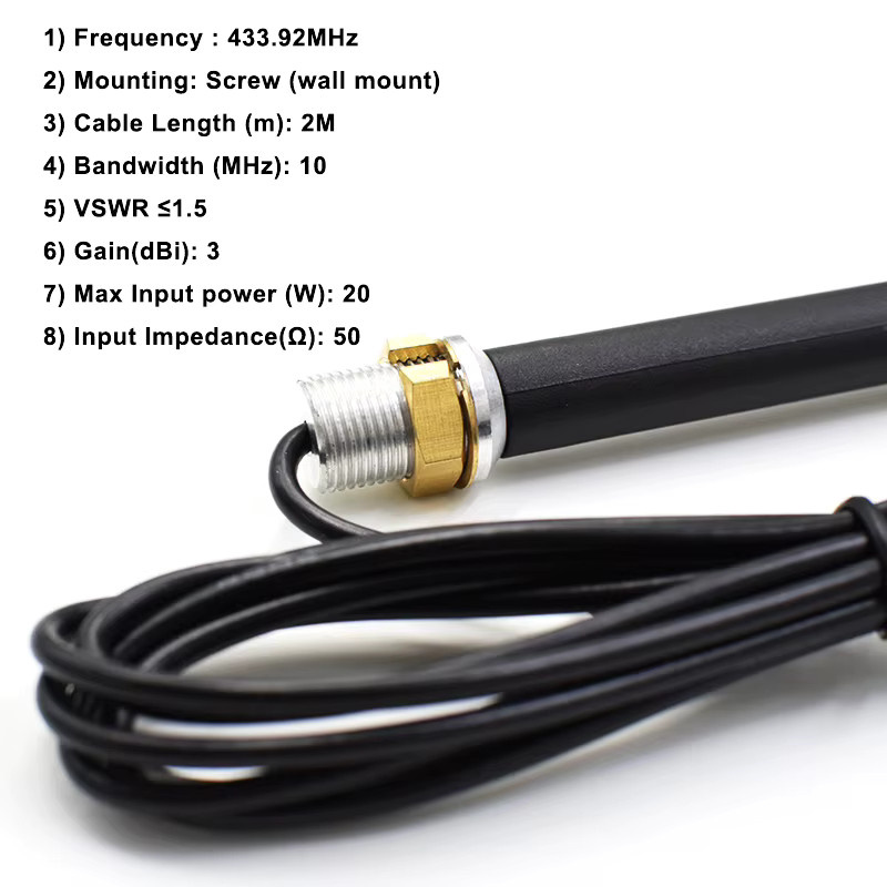 KUANGZIPENG Universal 433 MHz Wireless Receiver Garagentor Controller mit Antenne und Signal Booster, Schwarz - Bild 2