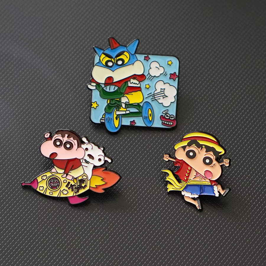 MINISO Crayon Shin-chan Emaille-Pins, Anime-Brosche - Bild 2