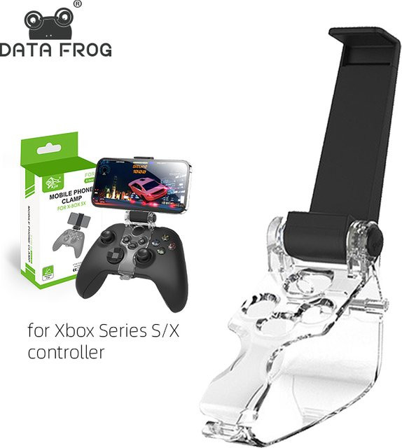 DATA FROG Controller Telefonhalter für Xbox Series S/X Wireless Controller, faltbarer Clip-Ständer in Transparent - Bild 1